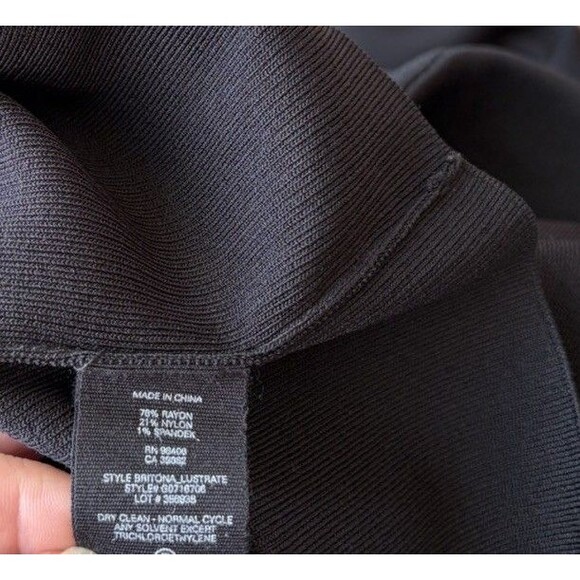 Theory Womens Britona Lustrate Black Knit V-Neck Shirt Size S Oversized Luxury - Picture 6 of 7